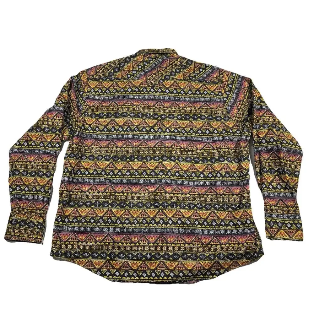 Vintage Kracto Aztec Western Shirt Men’s XL Snap Button Tribal Pattern